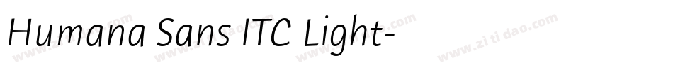 Humana Sans ITC Light字体转换